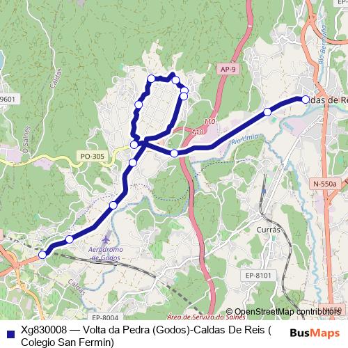Xg830008 bus Line Map
