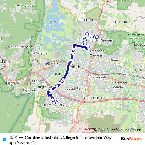 4501 bus Line Map