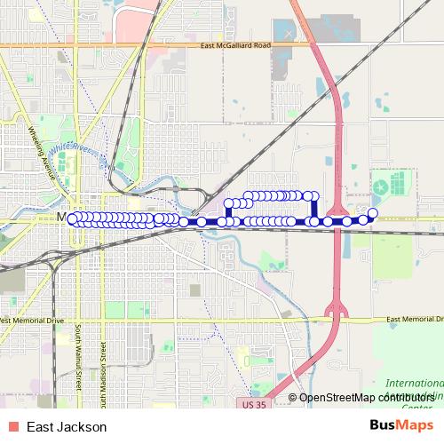 East Jackson bus Line Map