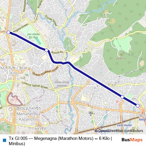 Tx Gl 005 bus Line Map