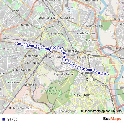 917up bus Line Map