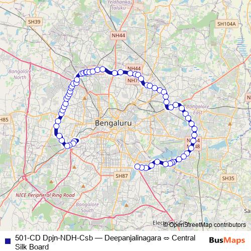 501-CD Dpjn-NDH-Csb bus Line Map