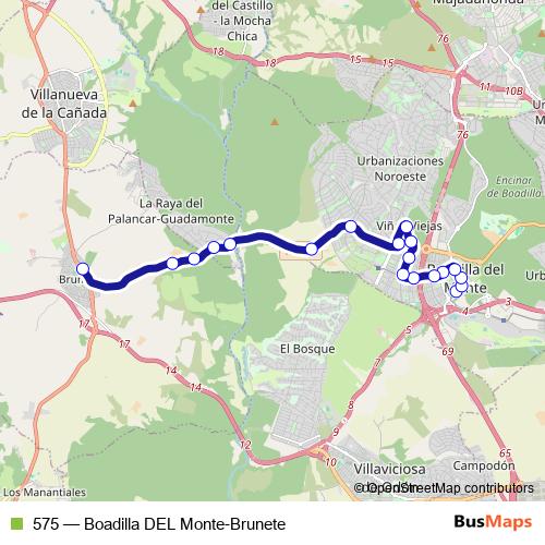575 bus Line Map