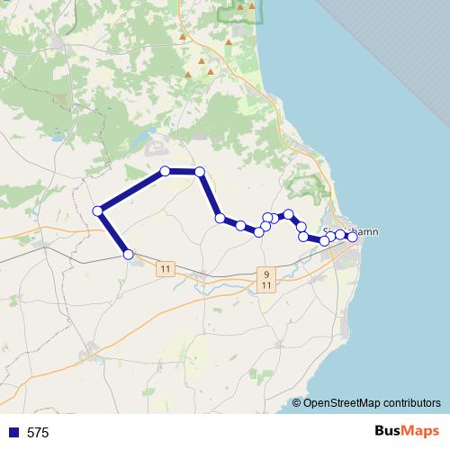 575 bus Line Map