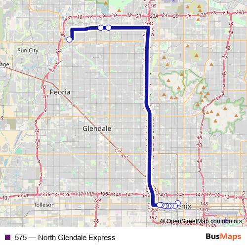 575 bus Line Map