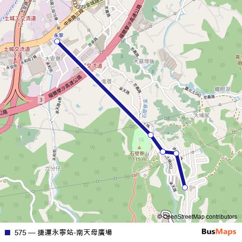 575 bus Line Map