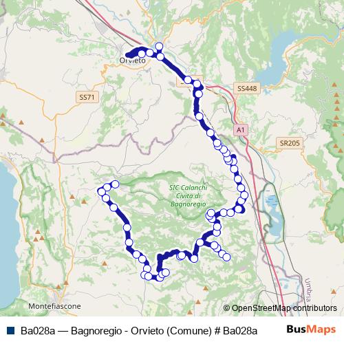 Ba028a bus Line Map