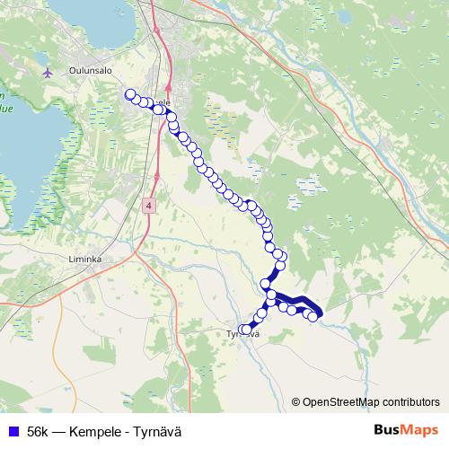 56k bus Line Map