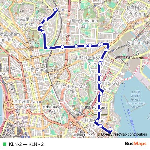 KLN-2 bus Line Map