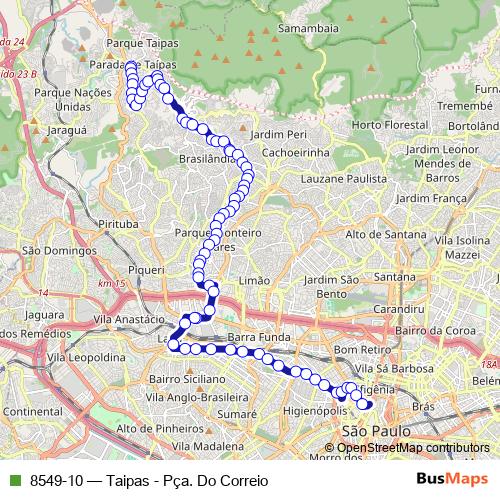 8549-10 bus Line Map