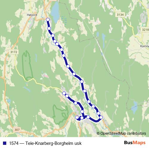 1574 bus Line Map