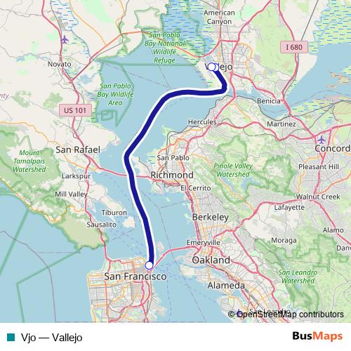 Vjo ferry Line Map