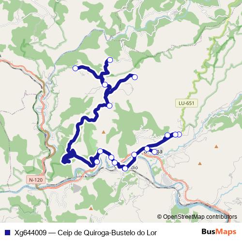 Xg644009 bus Line Map