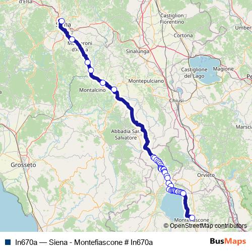 In670a bus Line Map