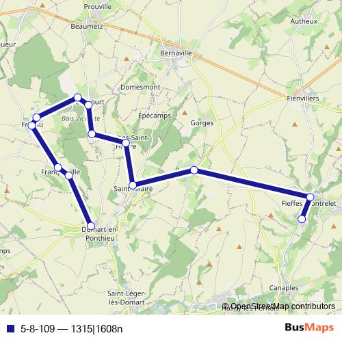 5-8-109 bus Line Map