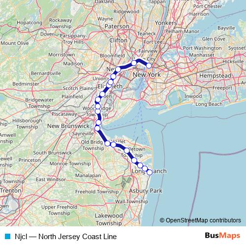 Njcl rail Line Map