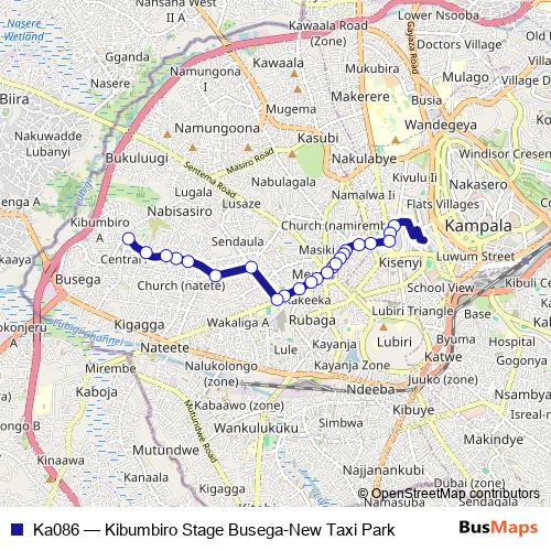 Ka086 bus Line Map