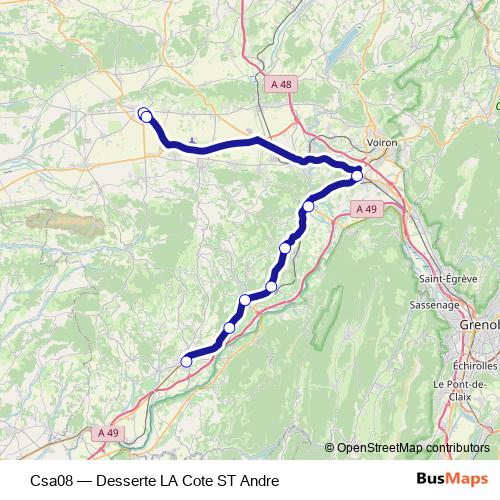 Csa08 bus Line Map