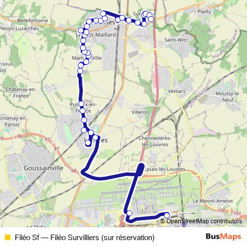 Filéo Sf bus Line Map
