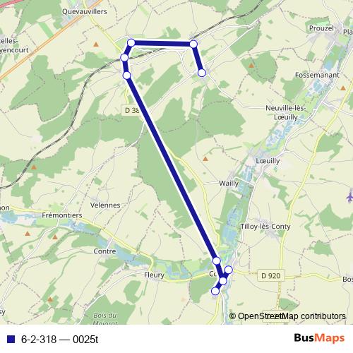 6-2-318 bus Line Map