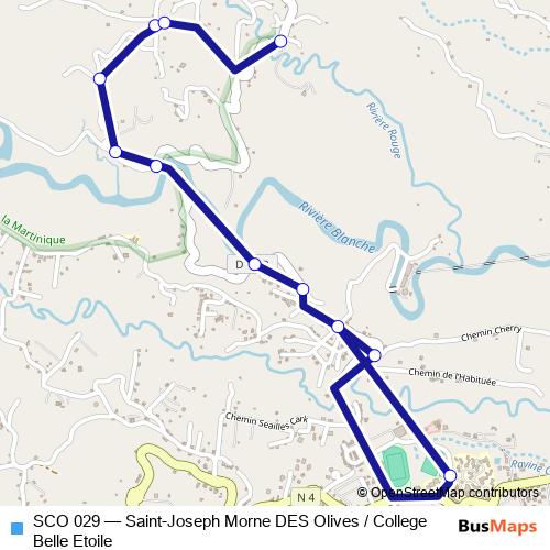 SCO 029 bus Line Map