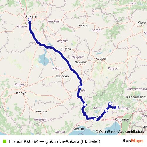 Flixbus Kk0194 bus Line Map