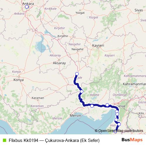 Flixbus Kk0194 bus Line Map