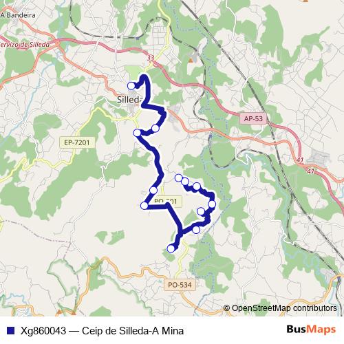 Xg860043 bus Line Map