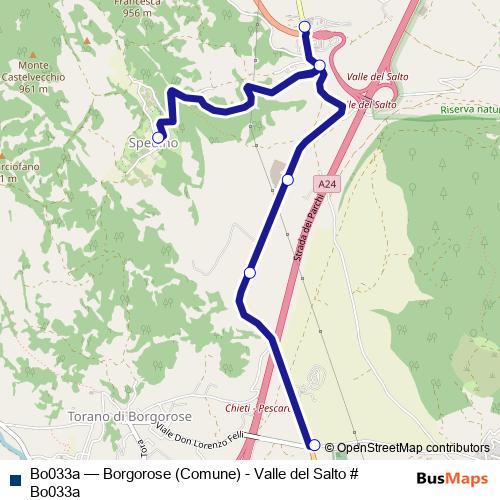 Bo033a bus Line Map