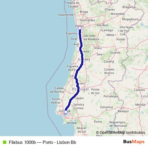 Flixbus 1000b bus Line Map