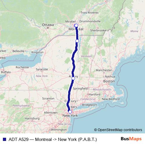 ADT A529 bus Line Map