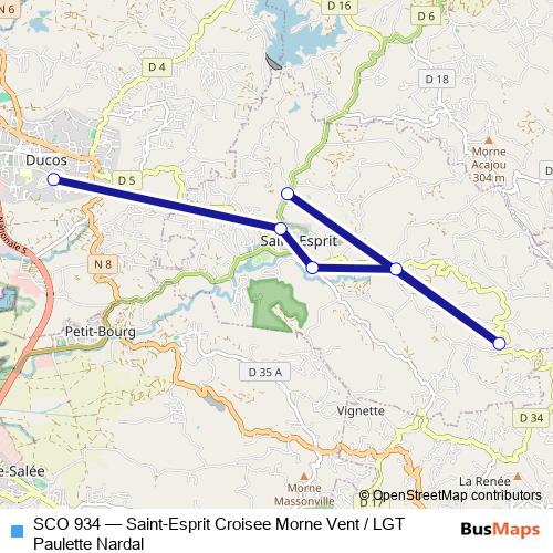 SCO 934 bus Line Map