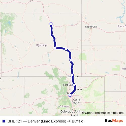 BHL 121 bus Line Map