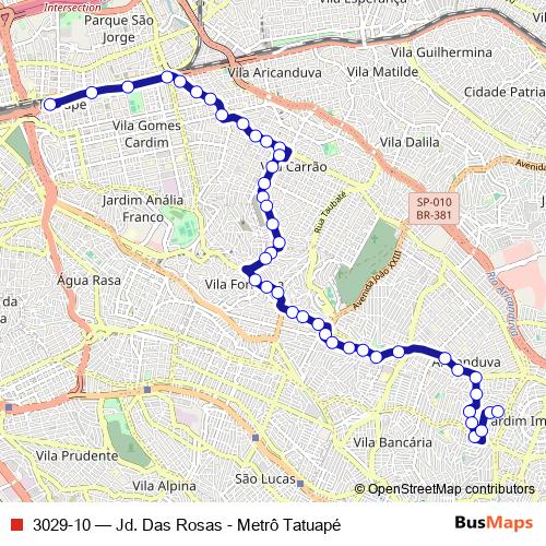 3029-10 bus Line Map
