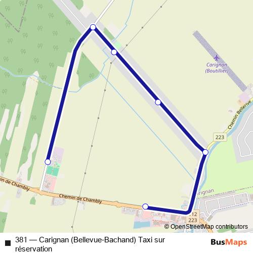 381 bus Line Map