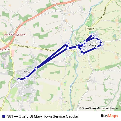 381 bus Line Map