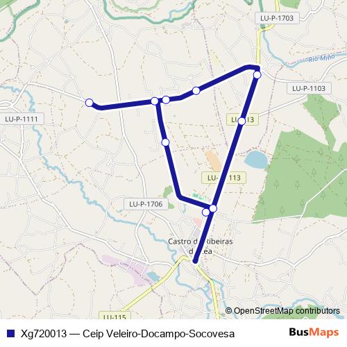 Xg720013 bus Line Map