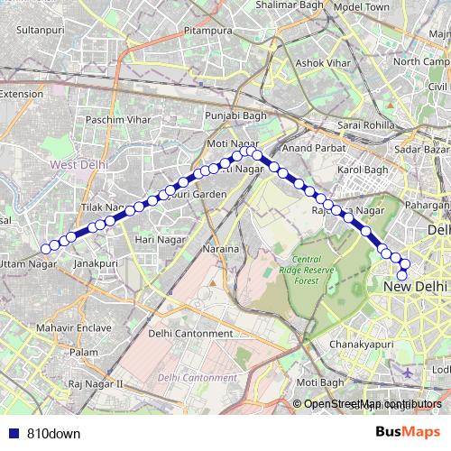 810down bus Line Map