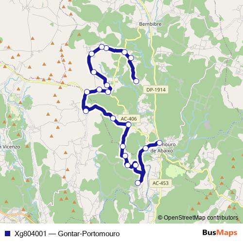Xg804001 bus Line Map