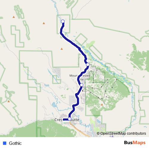 Gothic bus Line Map