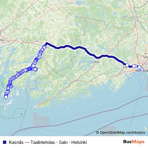 Kasnäs bus Line Map