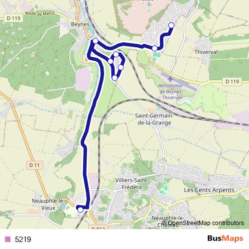 5219 bus Line Map