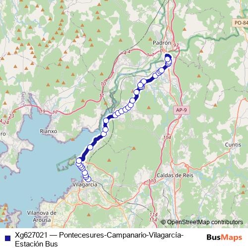 Xg627021 bus Line Map