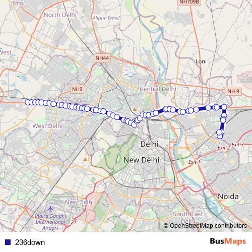 236down bus Line Map