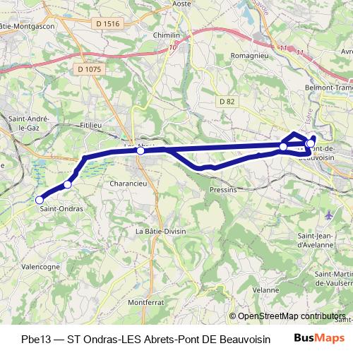 Pbe13 bus Line Map