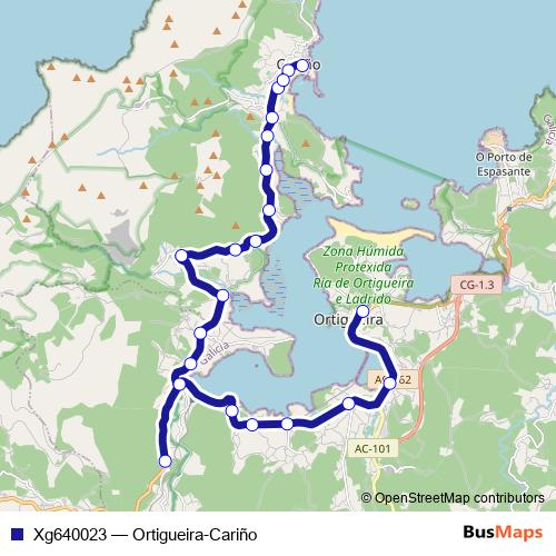 Xg640023 bus Line Map