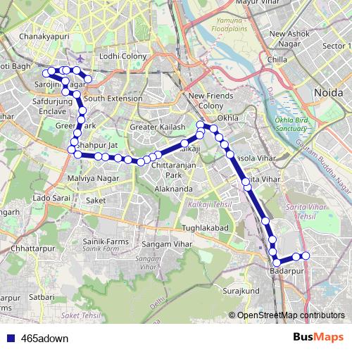 465adown bus Line Map