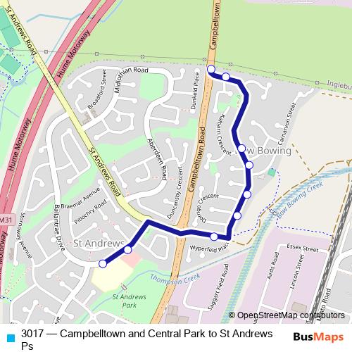 3017 bus Line Map