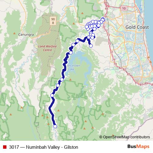 3017 bus Line Map