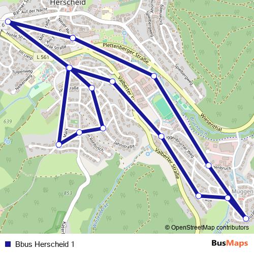 Bbus Herscheid 1 bus Line Map